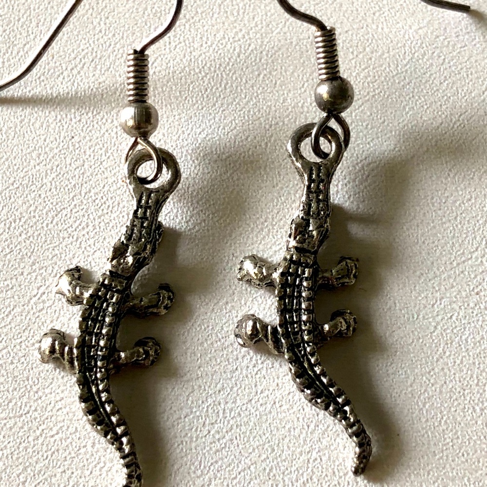 Alligator earrings